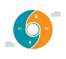 Creative concept for infographic with 2 steps, options, parts or processes. Business data visualization. vector