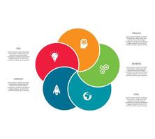 Creative concept for infographic with 5 steps, options, parts or processes. Business data visualization. vector