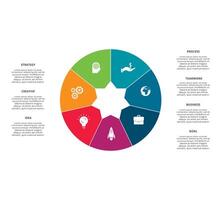 Creative concept for infographic with 7 steps, options, parts or processes. Business data visualization. vector