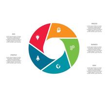 Creative concept for infographic with 5 steps, options, parts or processes. Business data visualization. vector