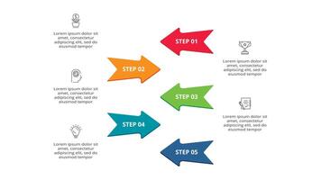 Creative concept for infographic with 5 steps, options, parts or processes. Business data visualization vector