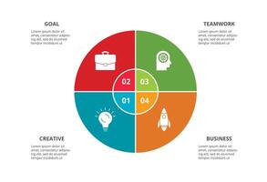 Creative concept for infographic with 4 steps, options, parts or processes. Business data visualization. vector