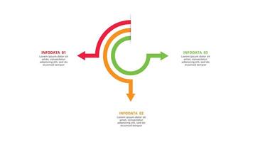 creativo concepto para infografía con 3 pasos, opciones, partes o procesos. negocio datos visualización. vector