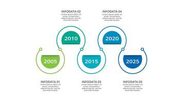 Timeline with 5 elements, infographic template for web, business, presentations, vector illustration