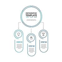 Creative concept for infographic with 3 steps, options, parts or processes. Business data visualization. vector