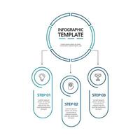 creativo concepto para infografía con 3 pasos, opciones, partes o procesos. negocio datos visualización. vector