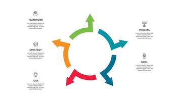 Creative concept for infographic with 5 steps, options, parts or processes. Business data visualization. vector