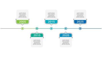 Timeline with 5 elements, infographic template for web, business, presentations, vector illustration