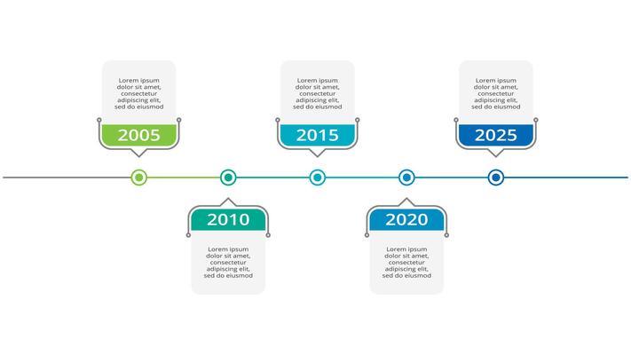 Timeline with 5 elements, infographic template for web, business, presentations, vector illustration