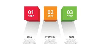 creativo concepto para infografía con 3 pasos, opciones, partes o procesos. negocio datos visualización vector