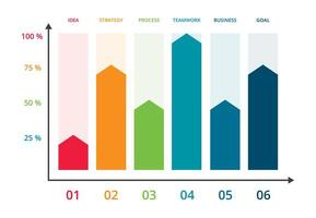 Creative concept for infographic with 6 steps, options, parts or processes. Business data visualization. vector