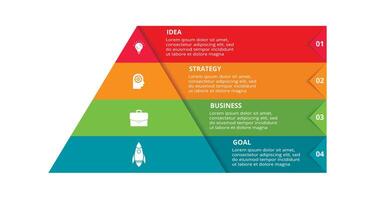 Creative concept for infographic with 4 steps, options, parts or processes. Business data visualization. vector