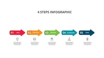 Creative concept for infographic with 5 steps, options, parts or processes. Business data visualization. vector