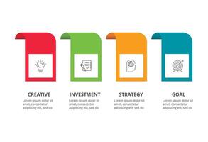 Creative concept for infographic with 4 steps, options, parts or processes. Business data visualization. vector