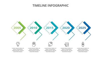 Timeline with 5 elements, infographic template for web, business, presentations, vector illustration