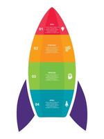 concepto creativo para infografía con 4 pasos, opciones, partes o procesos. visualización de datos comerciales vector