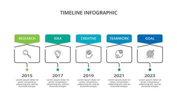 Timeline with 5 elements, infographic template for web, business, presentations, vector illustration