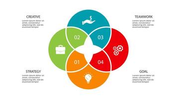 Creative concept for infographic with 4 steps, options, parts or processes. Business data visualization. vector