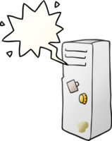 cartoon locker with speech bubble in smooth gradient style png