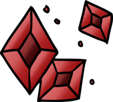hand drawn gradient cartoon doodle of some ruby gems png