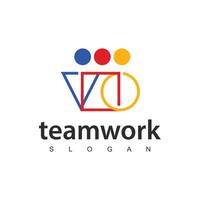 Teamwork, Friendship, People Connectivity logo Design vector