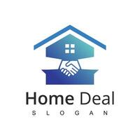 Real Estate logo. Home sale agency logo. home deal illustration vector