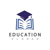 Education logo template . Rissing sun with book logo vector. vector