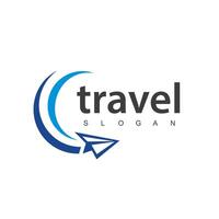 Travel agency business logo. transport, logistics delivery logo design. paper airline illustration. vector