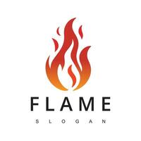 Fire Flame for Burn Gas Oil Company or Barbecue BBQ Grill logo design vector