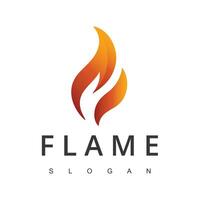 Fire Flame for Burn Gas Oil Company or Barbecue BBQ Grill logo design vector