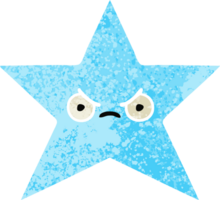 retro illustration stil tecknad serie av en stjärna fisk png