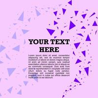 Decorative illustrated scattered triangles shape and geometric background design. vector