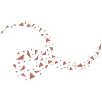 Decorative illustrated scattered triangle geometric shape graphic element vector