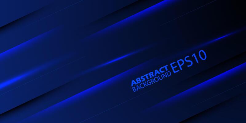 Abstract dark blue background. futuristic elegant concept. Blue background with geometric light and shapes. 3d stripes lines with shadow. Motion colorful blue background. Eps10 vector