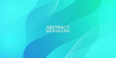Abstract colorful blue and green gradient wave illustration background with simple line pattern. Cool design. Eps10 vector