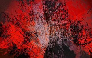 Grunge texture black and red color background vector