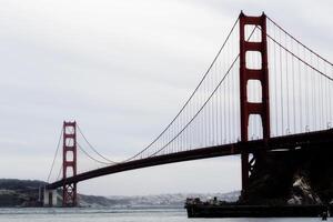 San Francisco, CA, 2016 - Golden Gate Bridge From Marin Side With Overcast Sky photo