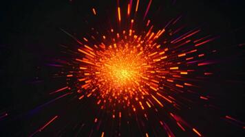 AI generated 3d illustration of abstract explosion of particles. Concept of science and technology. 3d Illustration of particle burst, AI Generated video