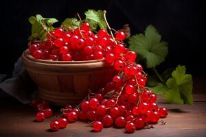 AI generated Red currant berries. Generate Ai photo