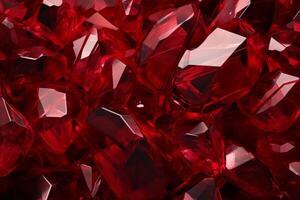 AI generated Red crystal surface. Generate ai photo