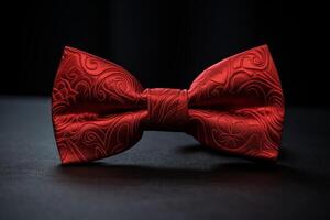 AI generated Red bow tie. Generate ai photo