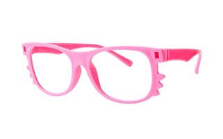 Pink sunglasses frame or rims of spectacles for lady and kid isolated on white background with clipping path Fashion sun glasses photo