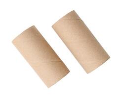Top view set of tissue paper cores isolated on white background with clipping path photo