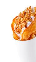 Bubble Waffle with Nuts and Cream photo