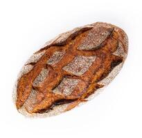 Black bread is isolated on a white background photo