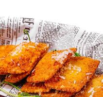 Fried cheese empanadas close up photo