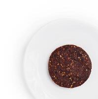 Oatmeal Cookies on White Plate top view photo