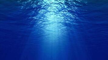 under vattnet bakgrund med strålar av ljus - slinga video