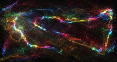 Abstract Pattern Of Rainbow Colors On Dark Background photo