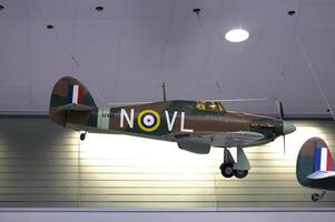 Denver, CO, 2011 - World War II Plane Display At Airport Hanging From Ceiling photo